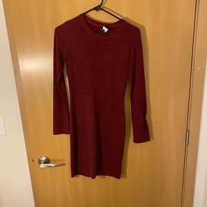 Lulus Modern Marl bodycon long sleeve mini dress - S